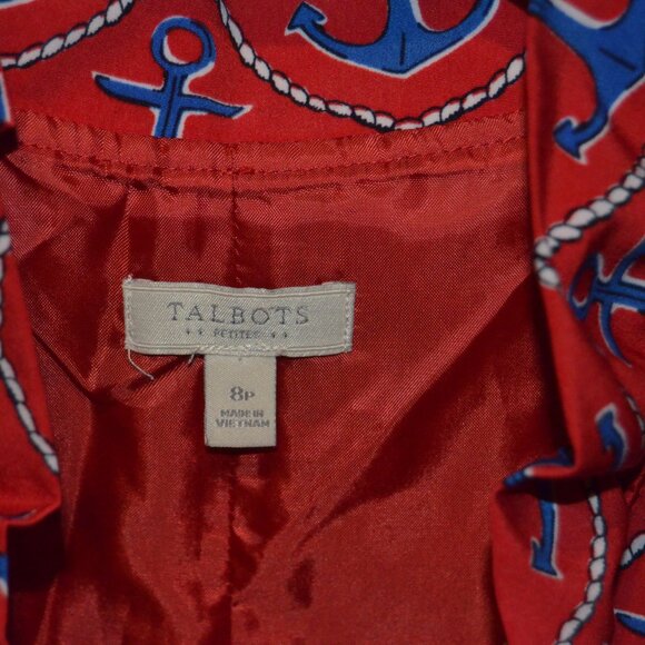 Talbots Size 8P dress with Anchors - Picture 4 of 4